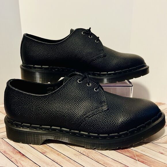 Dr Martens 1461 Altas Pebble Grain Leather Oxford Black M 9 W 10 Shoes Dress main image 5